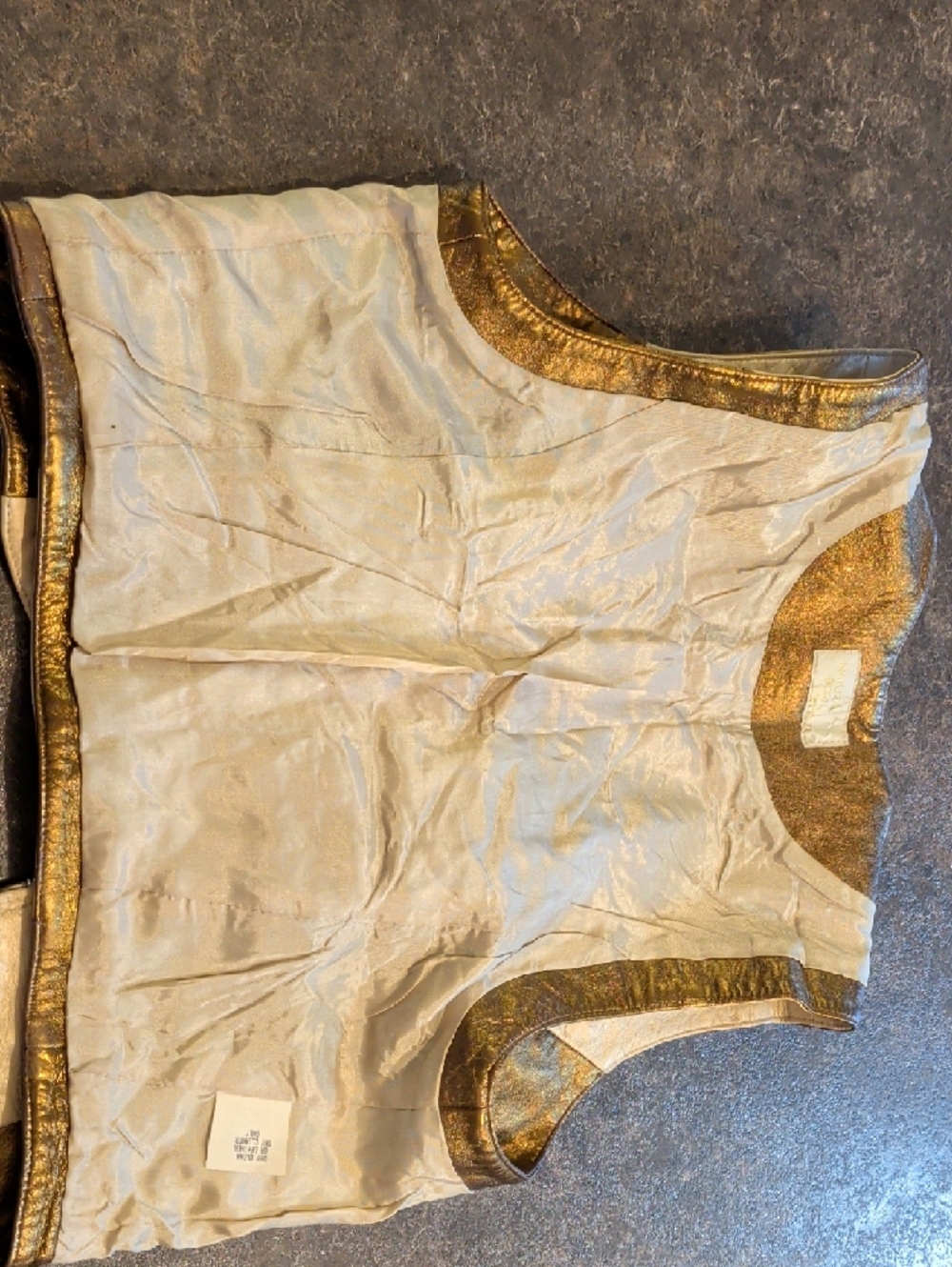 Metallic Gold & Cream Rodeo Vest - Picture 6 of 11